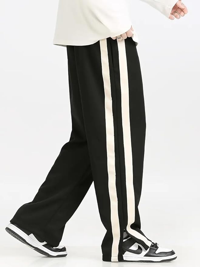 Men’s Relaxed Fit Striped Track Pants