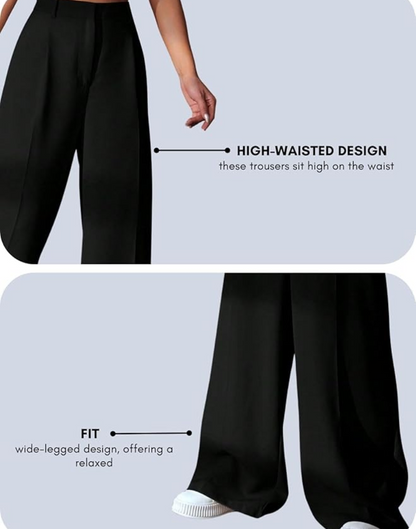 Women’s High-Waist Wide Leg Korean Style Trousers