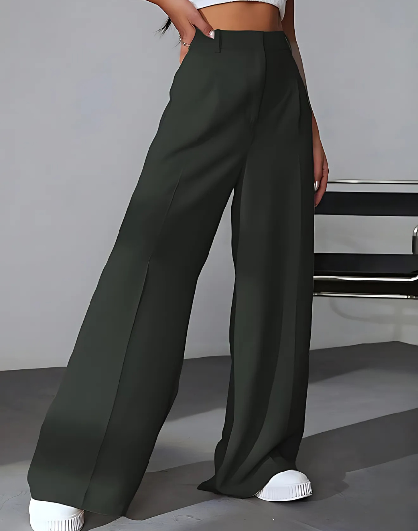 Women’s High-Waist Wide Leg Korean Style Trousers