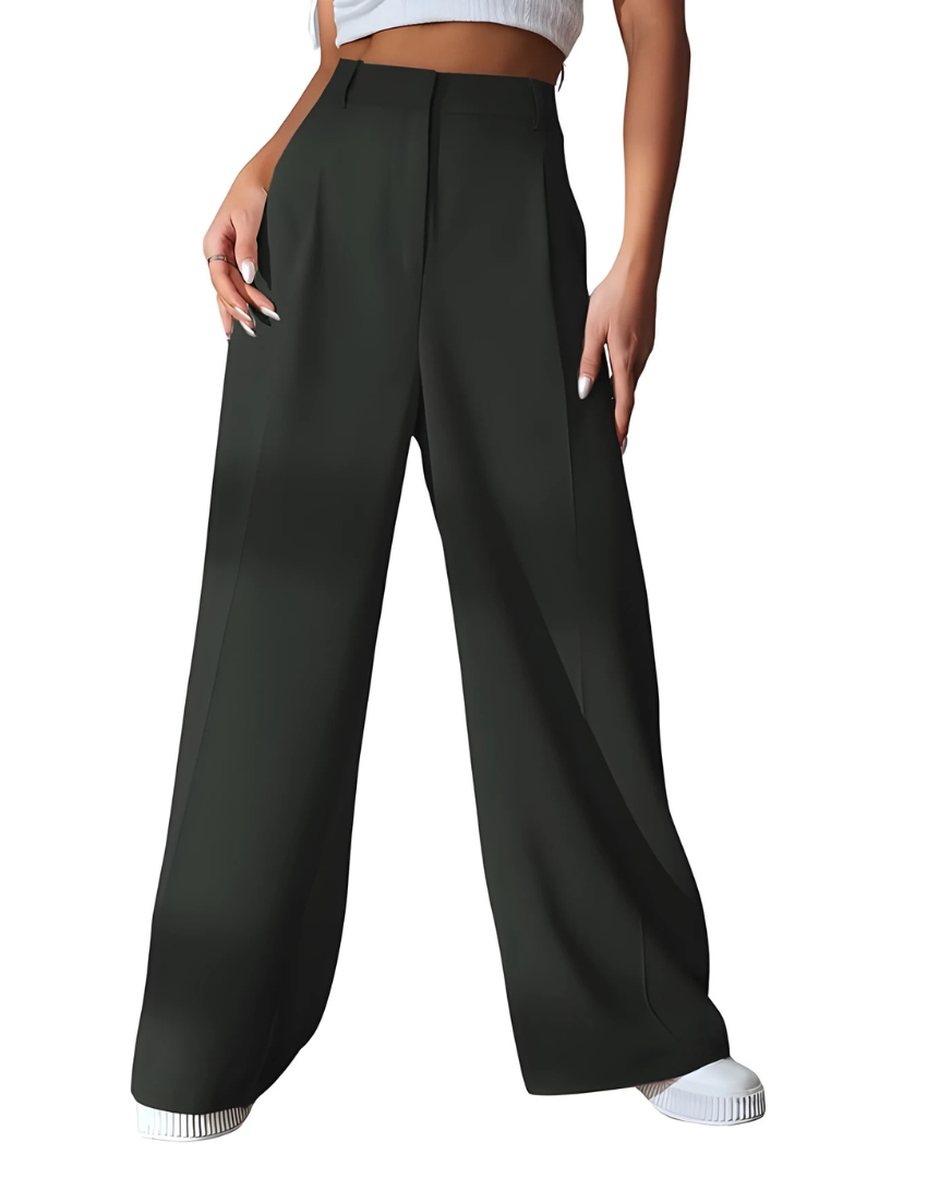 Women’s High-Waist Wide Leg Korean Style Trousers