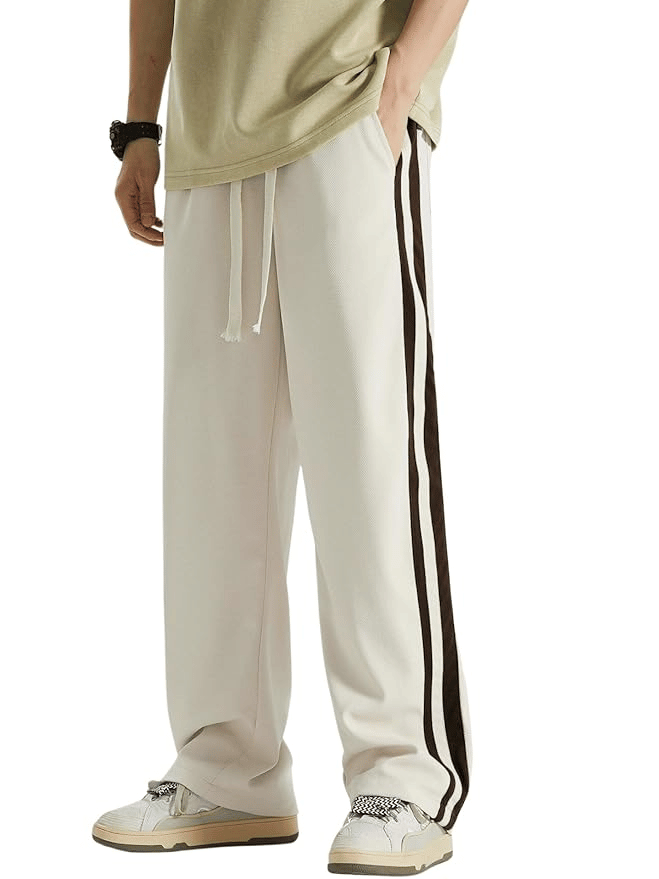 Men’s Relaxed Fit  Loose Mid Rise Track Pants