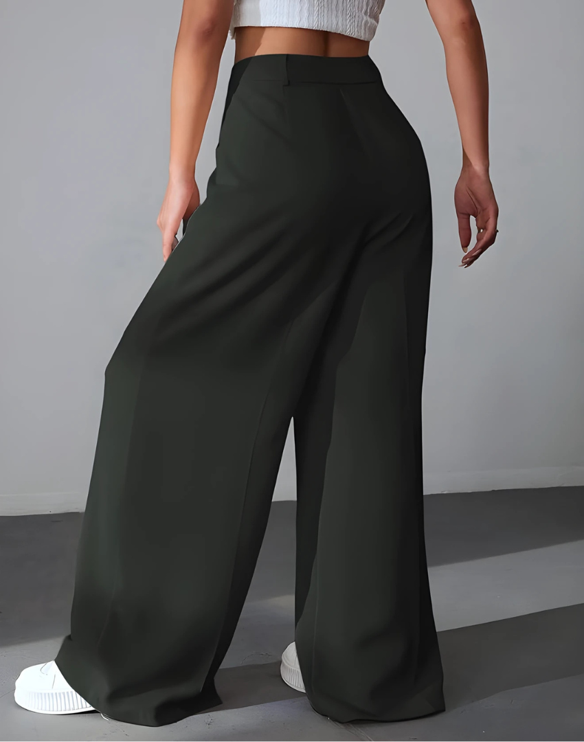 Women’s High-Waist Wide Leg Korean Style Trousers