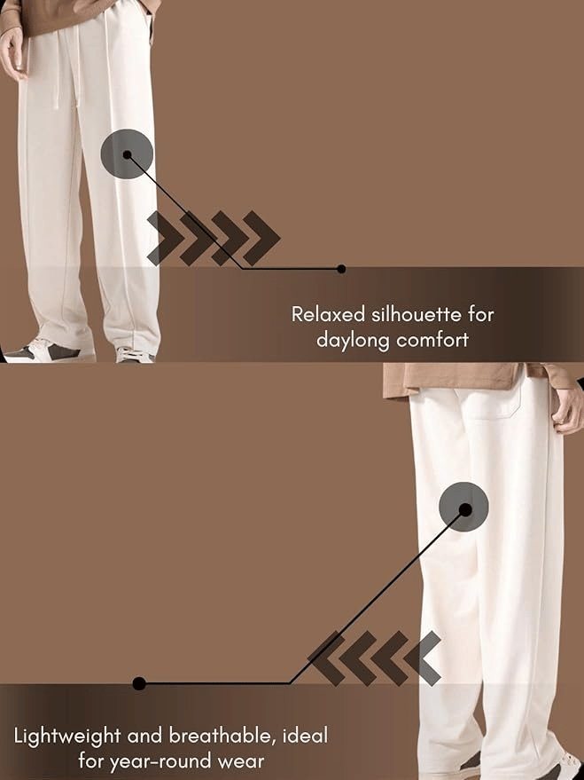 Relaxed Fit Track Pants – Korean Street Style