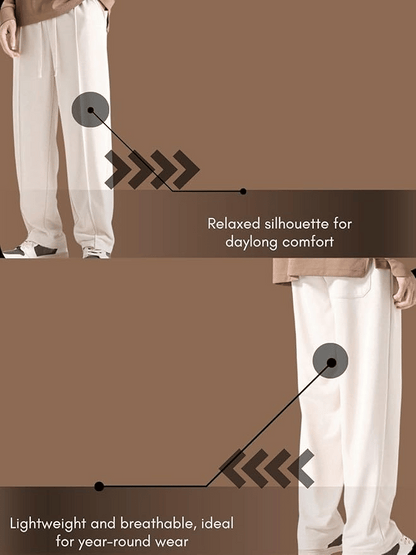 Relaxed Fit Track Pants – Korean Street Style