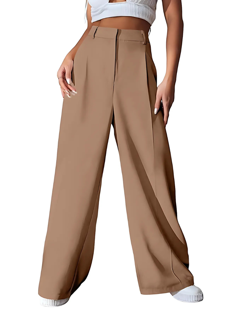 Women’s High-Waist Wide Leg Korean Style Trousers