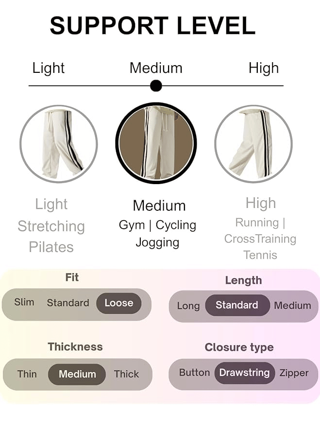 Men’s Relaxed Fit  Loose Mid Rise Track Pants