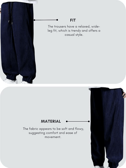 Men’s Loose Fit Corduroy Joggers – Korean Style Streetwear Pants