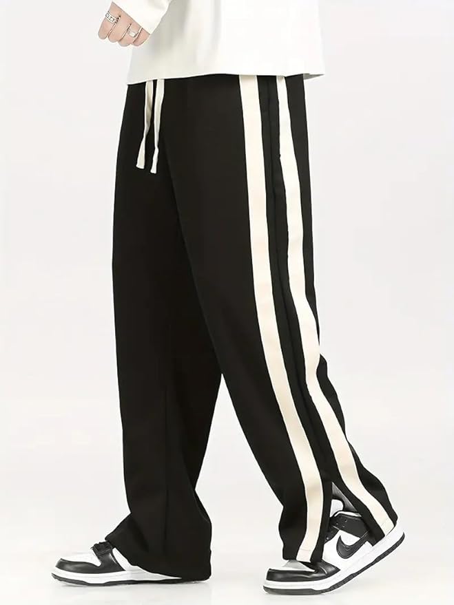 Men’s Relaxed Fit Striped Track Pants