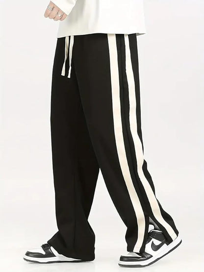 Men’s Relaxed Fit Striped Track Pants