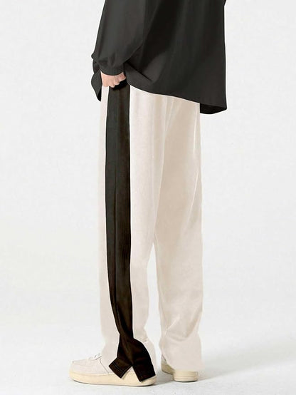 Men's Loose Fit Side Stripe Trousers