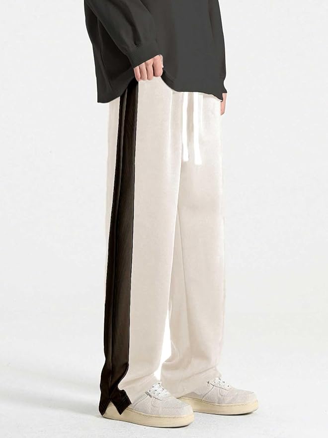 Men's Loose Fit Side Stripe Trousers
