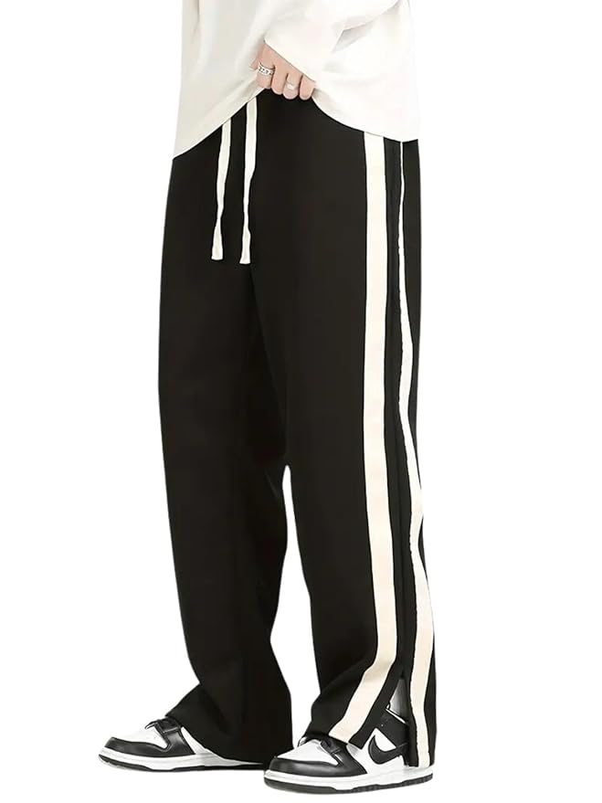Men’s Relaxed Fit Striped Track Pants