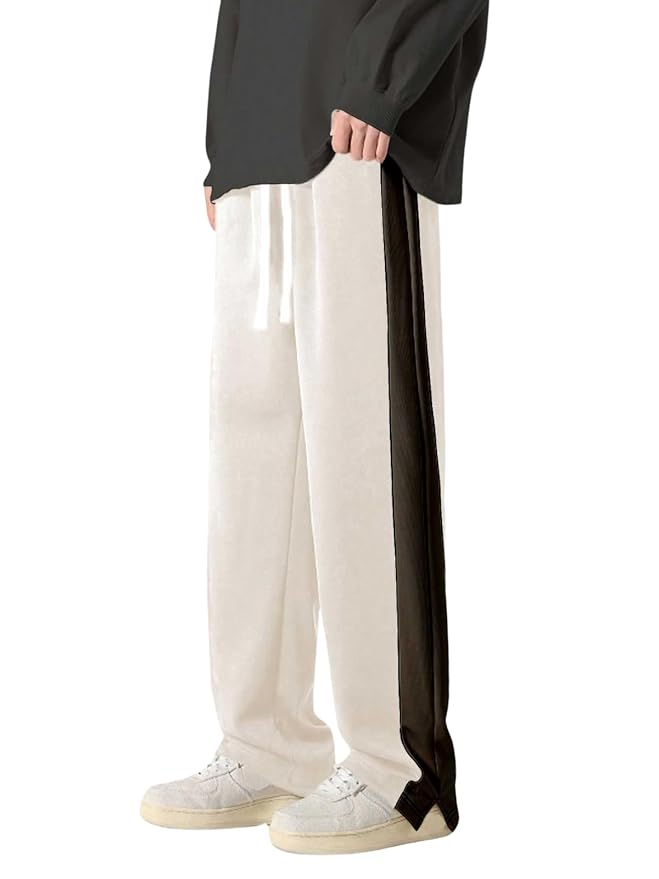 Men's Loose Fit Side Stripe Trousers