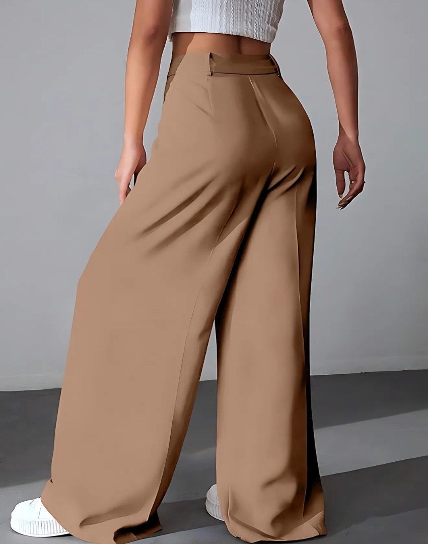 Women’s High-Waist Wide Leg Korean Style Trousers