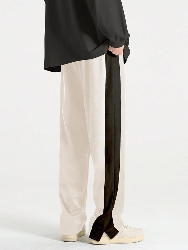 Men's Loose Fit Side Stripe Trousers