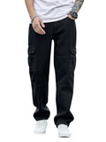 Men's Black Cargo Jeans – Straight Leg | Relaxed Fit