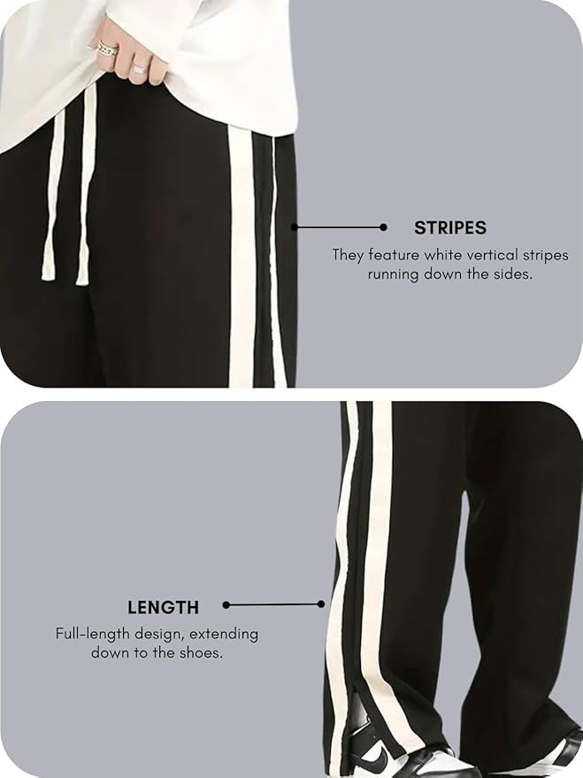 Men’s Relaxed Fit Striped Track Pants