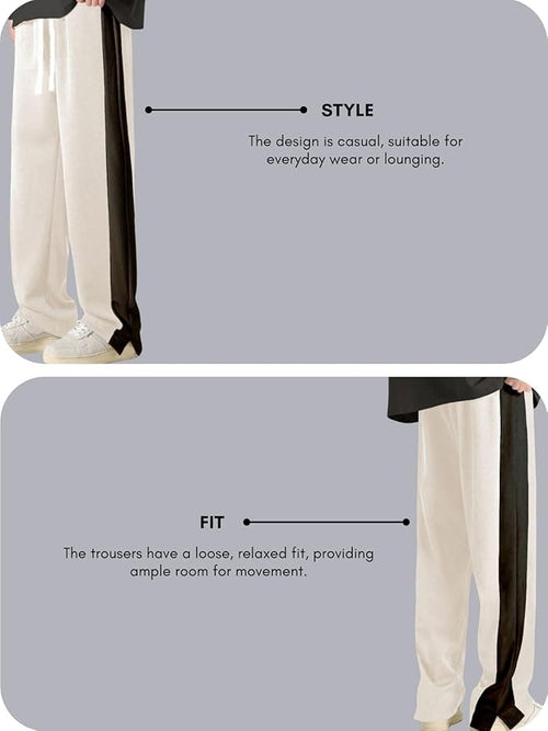 Men's Loose Fit Side Stripe Trousers