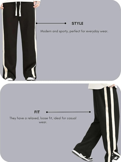 Men’s Relaxed Fit Striped Track Pants