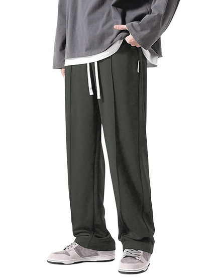 Relaxed Fit Track Pants – Korean Street Style