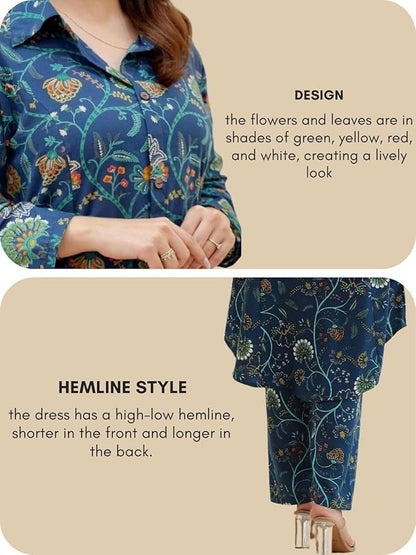 Women’s Floral Printed Kurta Set – Rayon Kurta with Straight Pants