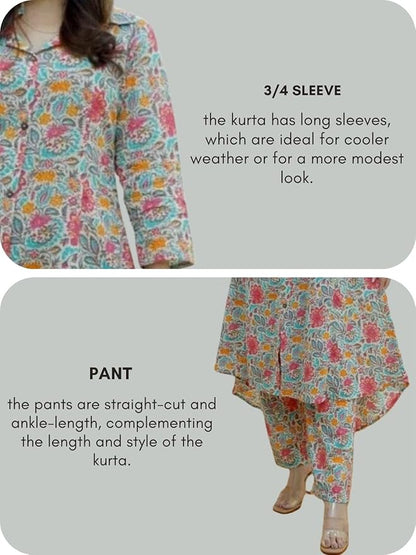 Women’s Multicolor Floral Kurta Set