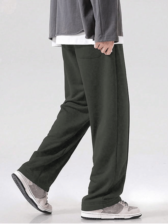 Relaxed Fit Track Pants – Korean Street Style