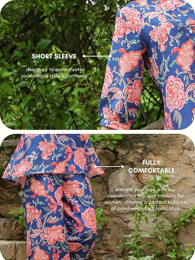 Women's Floral Co-Ord Set | Digital Print Kurta & Palazzo