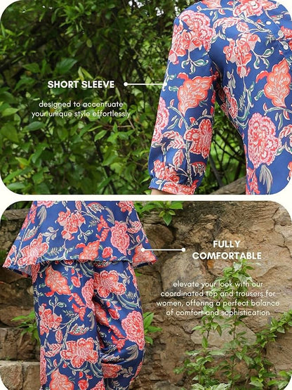 Women's Floral Co-Ord Set | Digital Print Kurta & Palazzo