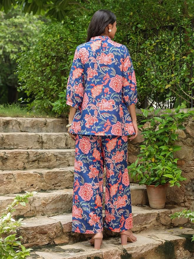 Women's Floral Co-Ord Set | Digital Print Kurta & Palazzo