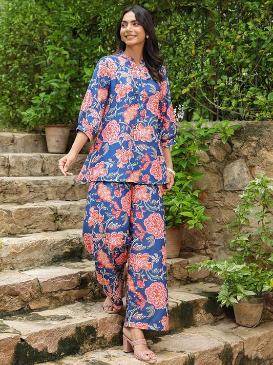 Women's Floral Co-Ord Set | Digital Print Kurta & Palazzo