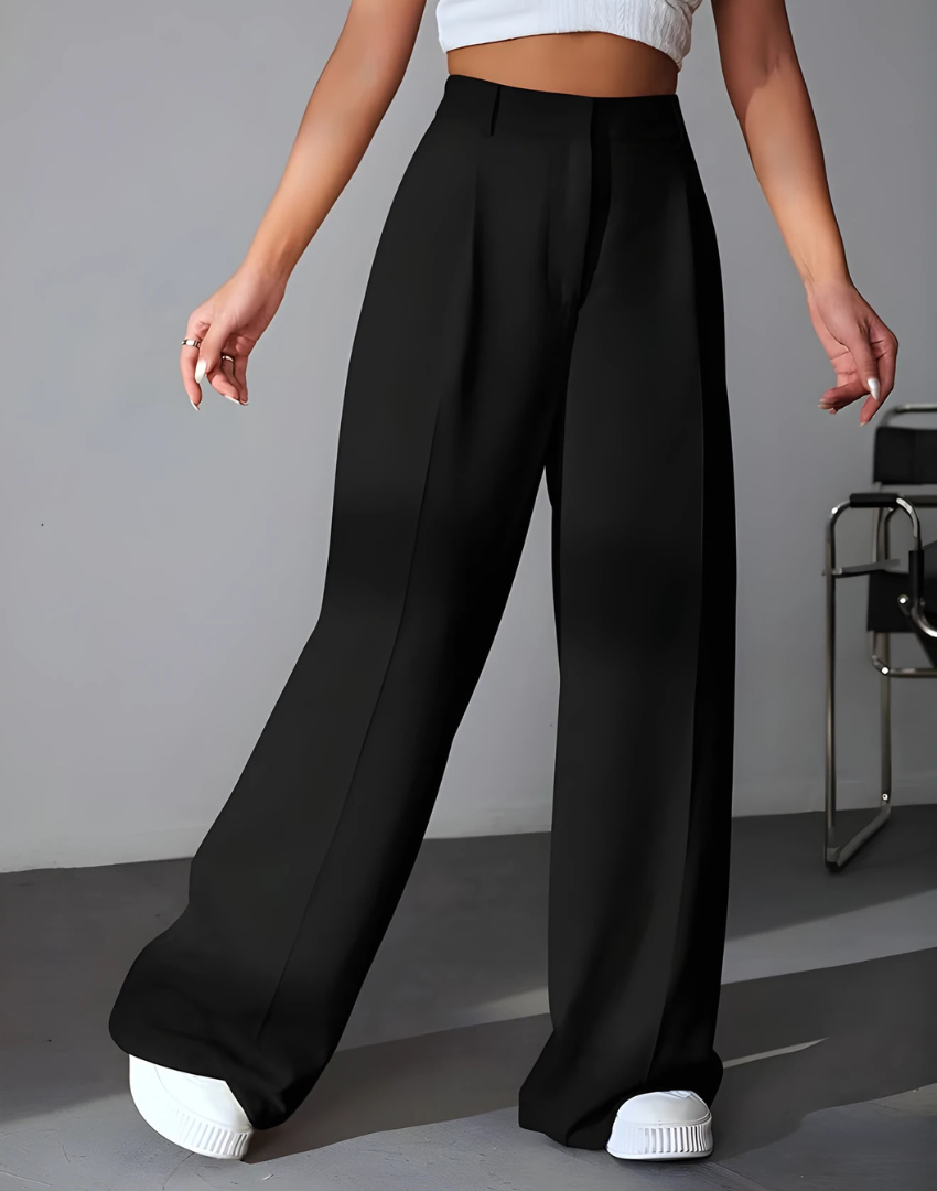 Women’s High-Waist Wide Leg Korean Style Trousers
