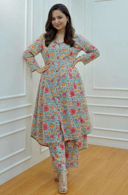 Women’s Multicolor Floral Kurta Set