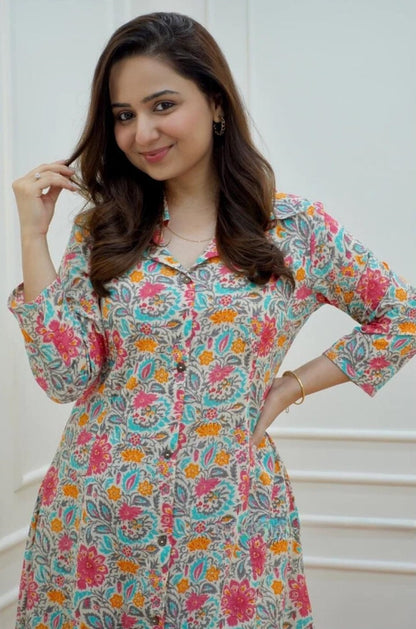 Women’s Multicolor Floral Kurta Set